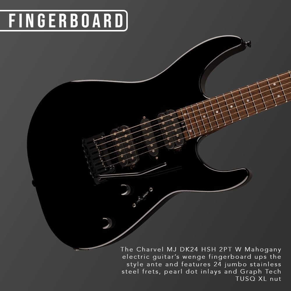 Charvel MJ DK24 HSH 2PT Electric Guitar - Black