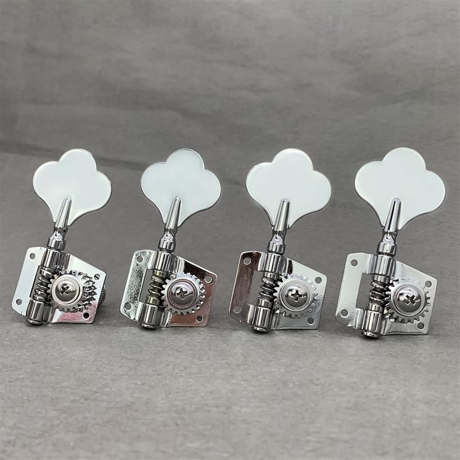 Guitar String Tuning Peg Set of 4 Pcs Bass Machine Heads Tuning Pegs Tuners 4R for Bass Parts (Color : Chrome)