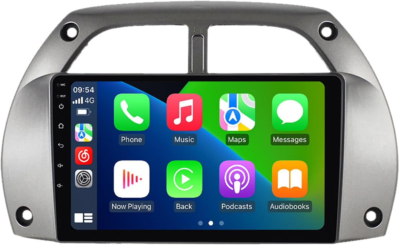 9 Inch Automotive GPS Navigation System Video Player, Android 14 Bluetooth Call Car Radio Multimedia Player GPS for Toyota RAV4 2001 2002 2003 2004 2005 2006
