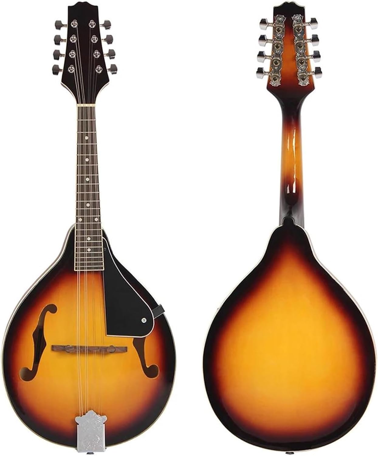 Adult Mandolin Musical Instrument Mandolin 8-String Guitar A Style Electric Mandolin Stringed with Bag String Capo Strap Pick Guitar Accessories(Sunset Color)