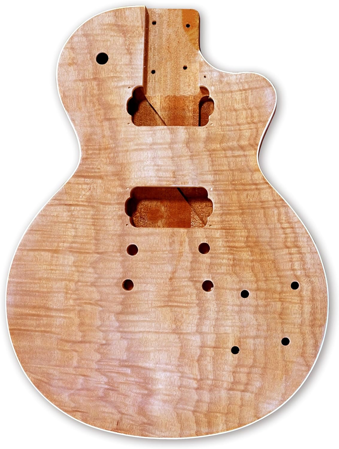 BexGears DIY Electric Guitar Kits Okoume wood Body curved top with mahogany veneer cover maple neck & composite ebony fingerboard