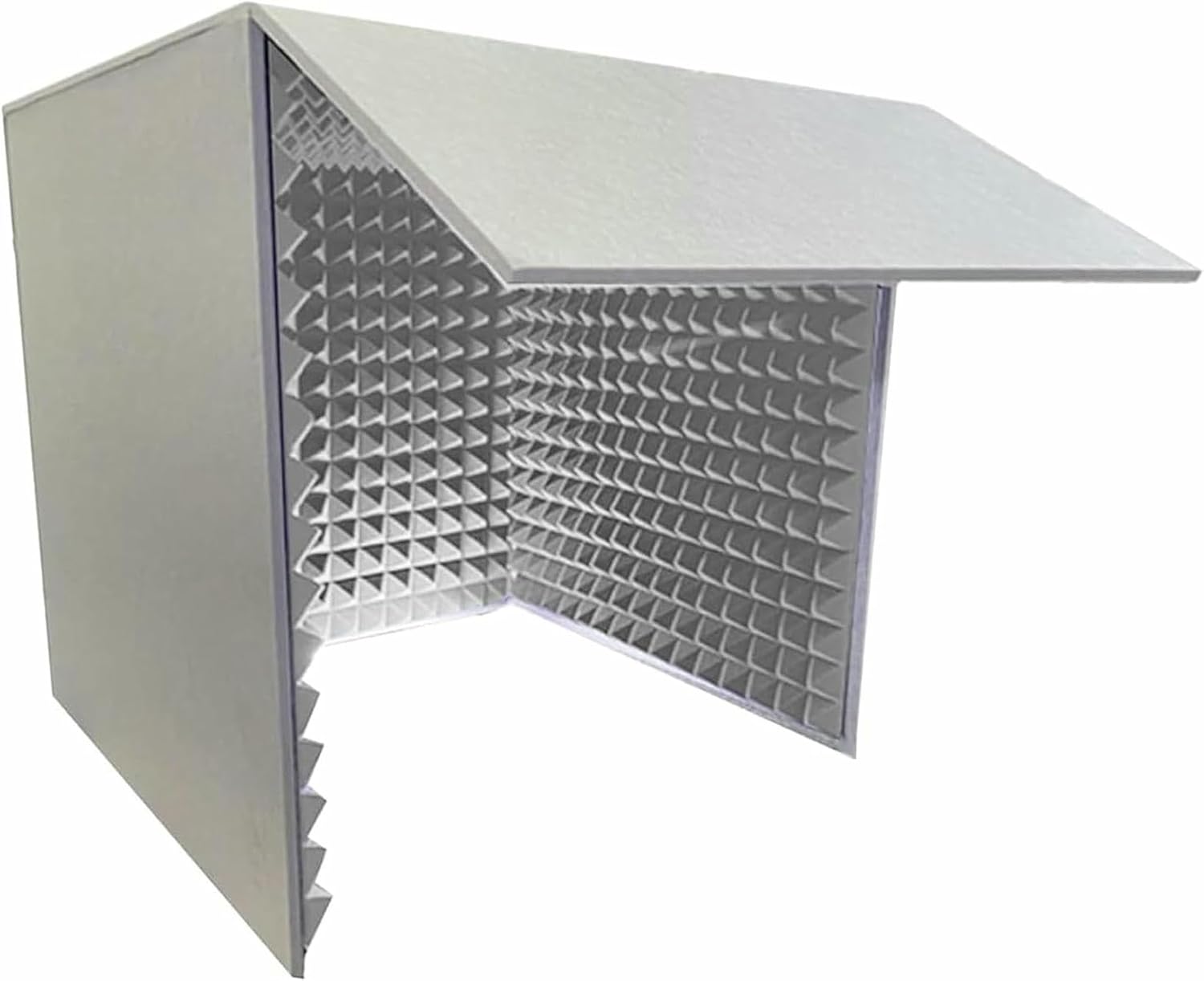 Small Music Recording Studio, 23.6in Portable Desktop Soundproof Enclosure, Foldable Modern Square Vocal Recording Booth for Working Studio Podcasts