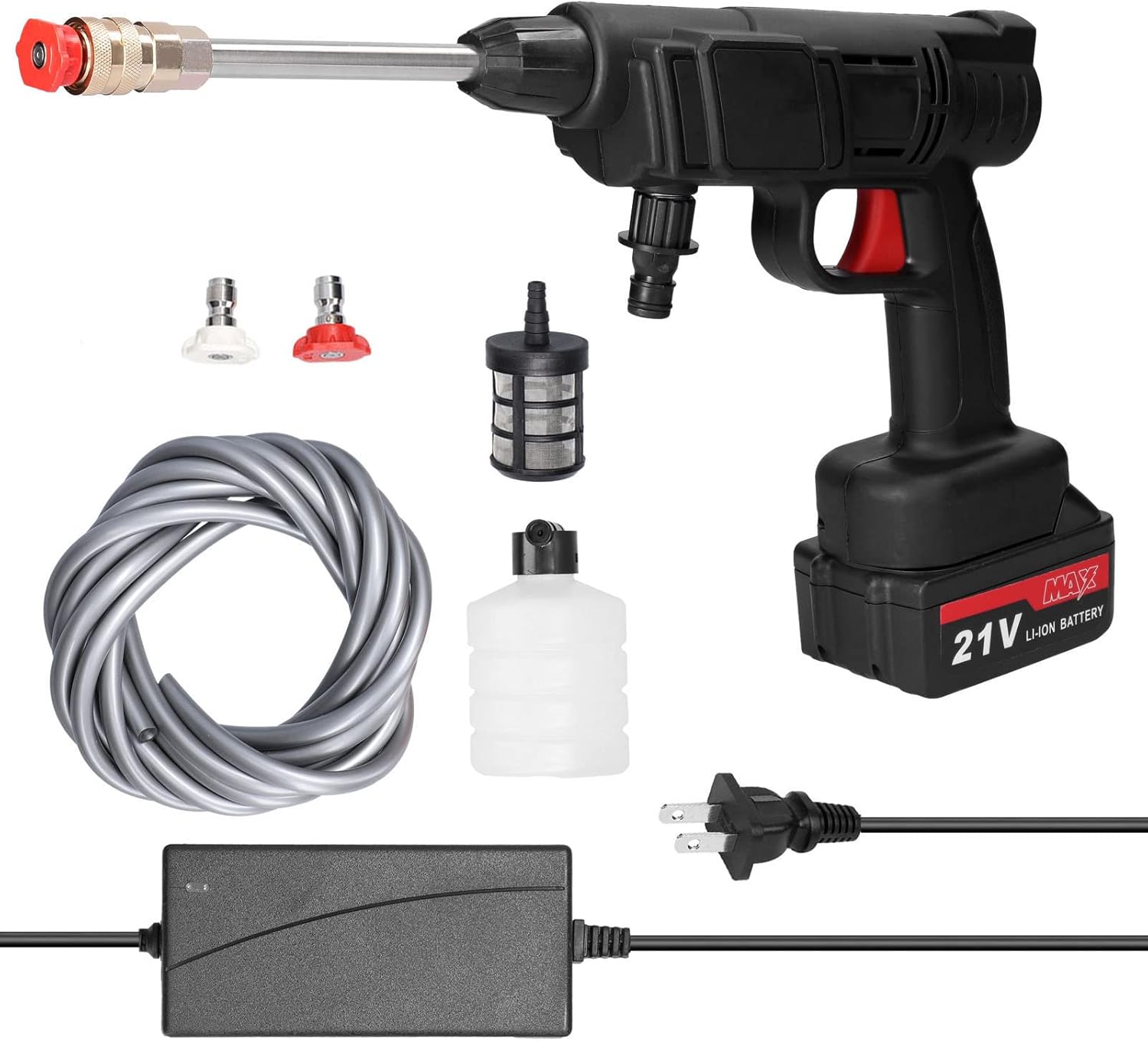 Household Cordless High Pressure Car Wash Portable Vehicle ing Hine Automobile Washer with Foam Bottle