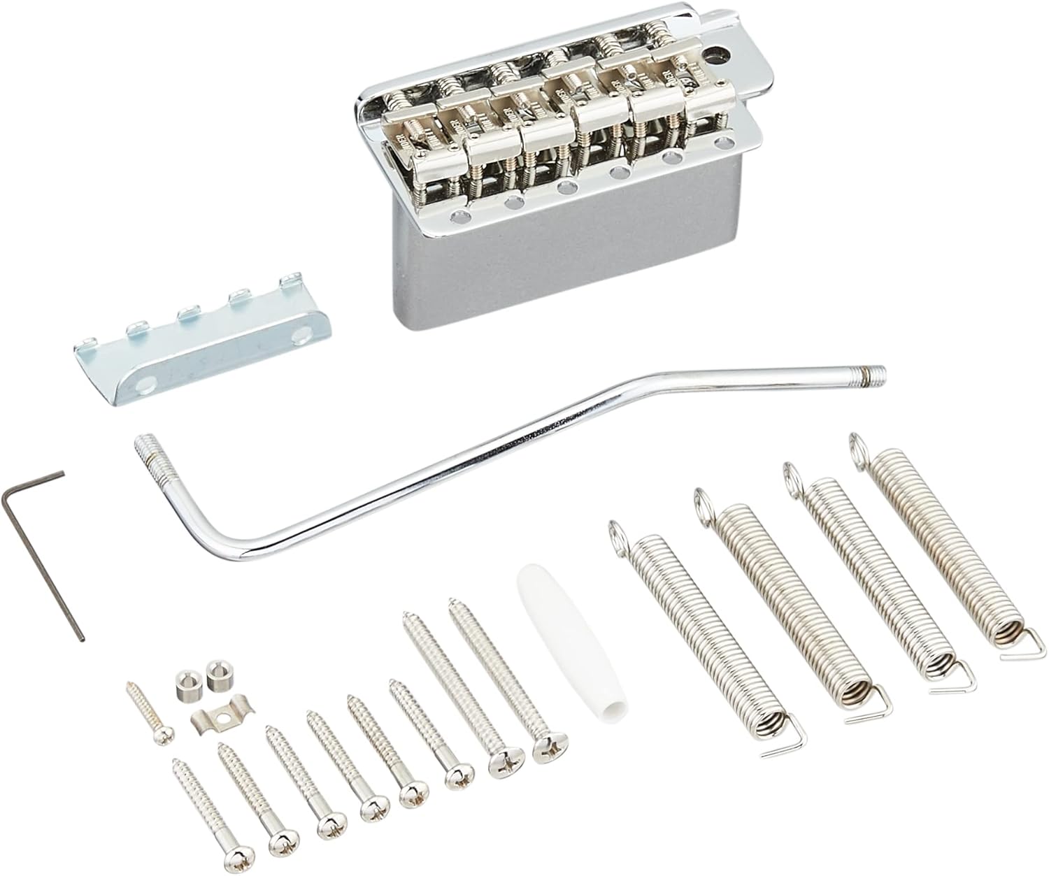 Fender 6-Saddle American Vintage Series Stratocaster Tremolo Assembly - Left Handed - Chrome, Guitar Accessories