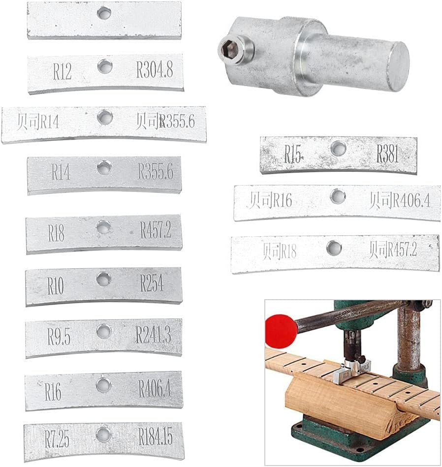 Electric Guitar Repair Tools, Fretboard Press Caul Inserts, Multiple Sizes Silver - Durable Craftsmanship, Easy Accurate Fretting for Guitar and Bass Luthiers