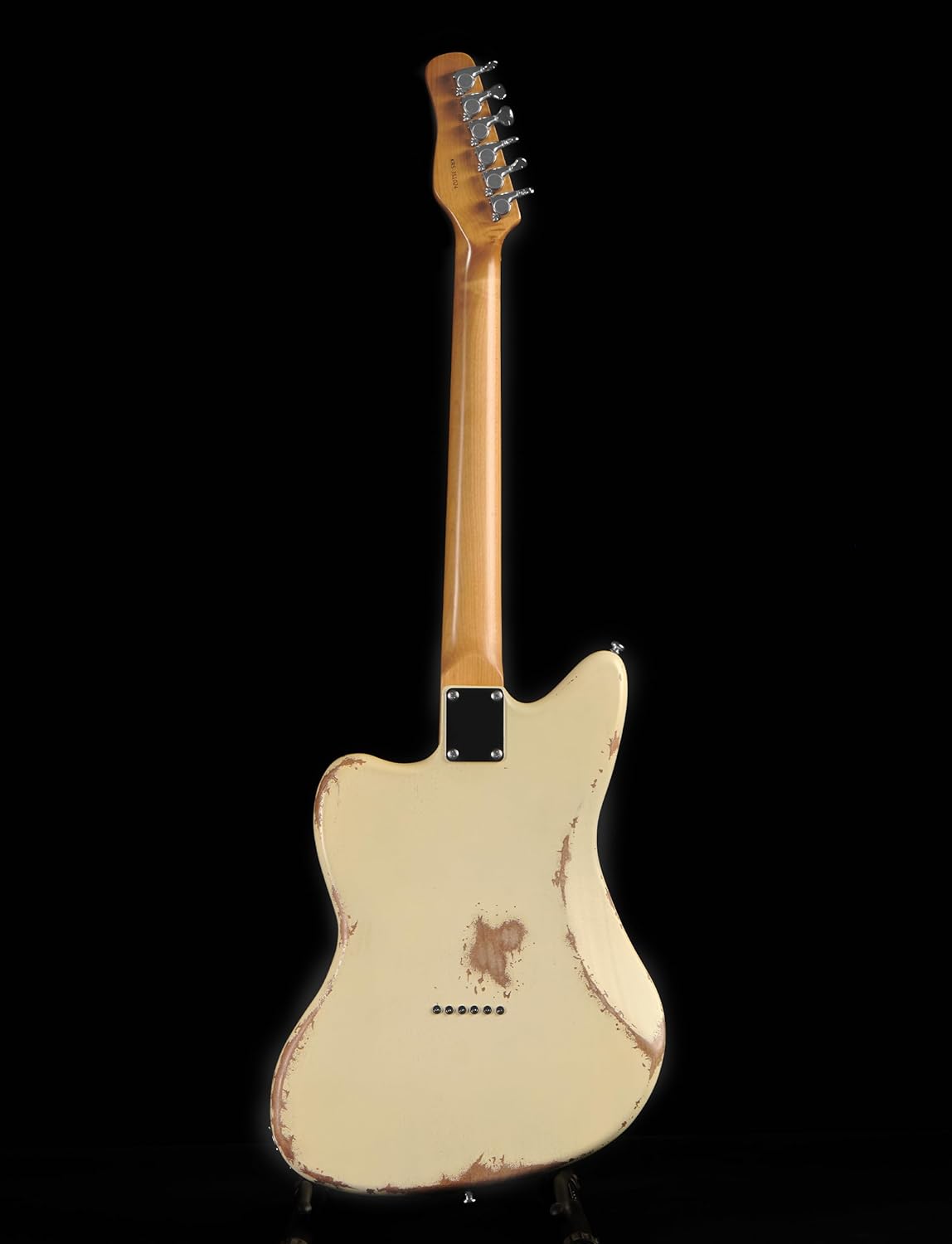 KGD Relic Telemaster Electric Guitar,Roasted Maple Neck and Rosewood Fingerboard,Bone Nut,6-String Relic Guitar,Professional/Full Size/Electric Guitars for Adults