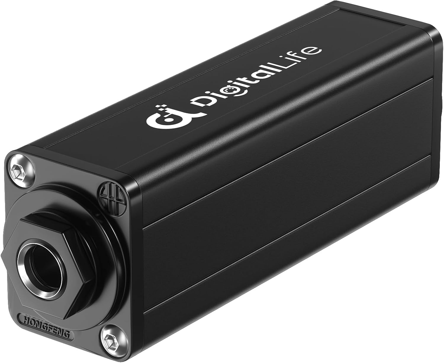 DigitalLife GLI-635 | Single-Channel 6.35mm Ground Loop Noise Isolator (Hum Eliminator, Passive, Metal, F/F, 2-Piece/Package)