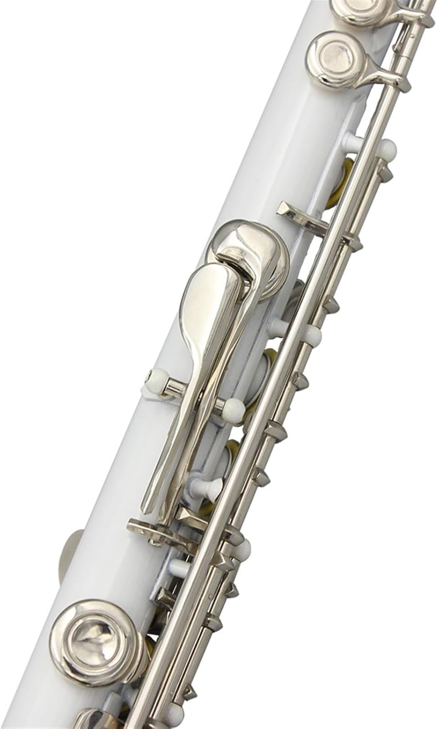 Flute White 16 Holes C Tone Flute with E Key Woodwind Instrument Closed Key Cupronickel Tube Flute Flutes Musical Instruments