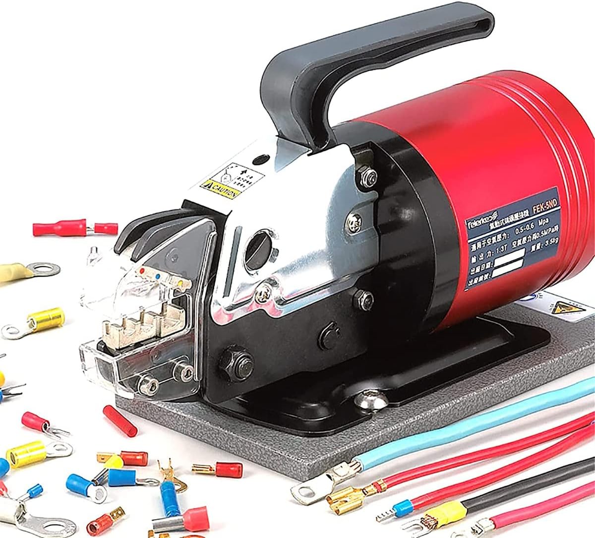 Pneumatic Wire Terminal Crimping Machine,1.3T 0.5-0.8Mpa Air Powered Crimping Tool,for Various Terminals