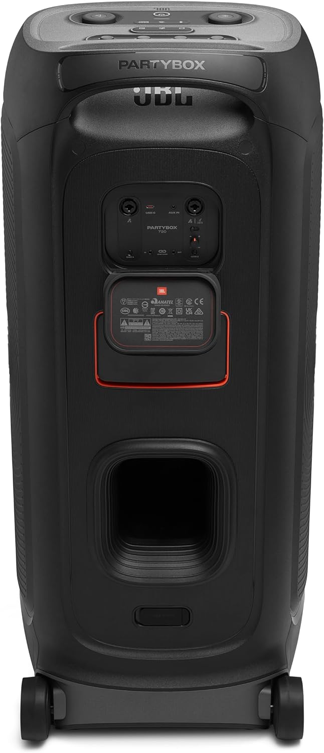 JBL PartyBox 720 - Loudest Battery-Powered Party Speaker with Superior Pro Sound and a Futuristic lightshow, Up to 15 Hours Playtime & IPX4 Splash Proof (Black)