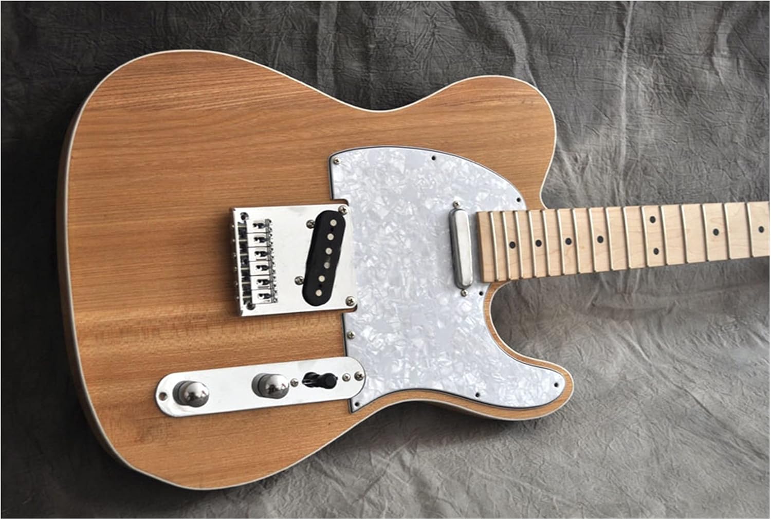 Unfinished Guitar Body Solid DIY Electric Guitar Making Toolkit Project Elm Body MAPE Neck and Fingerboard are Not Finished Suitable for TL Style Guitar DIY Accessory