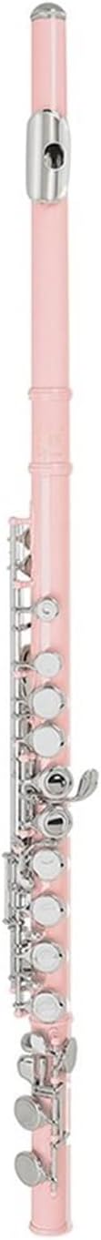 Flutes 16 Holes Flute Closed Hole C Tone Pink Flute Cupronickel Woodwind Instruments with Leather Case