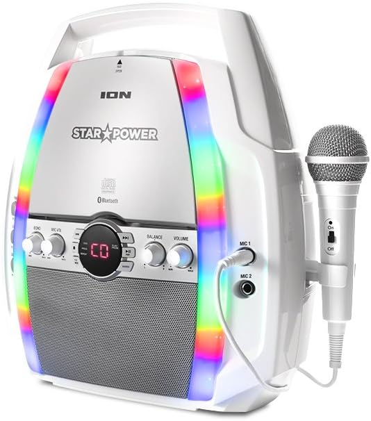 Ion Audio Star Power | Portable Karaoke System with CD Player and Bluetooth Streaming