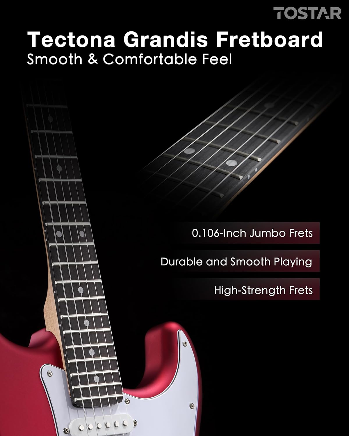 Tostar Electric Guitar Kit with Amp, 39