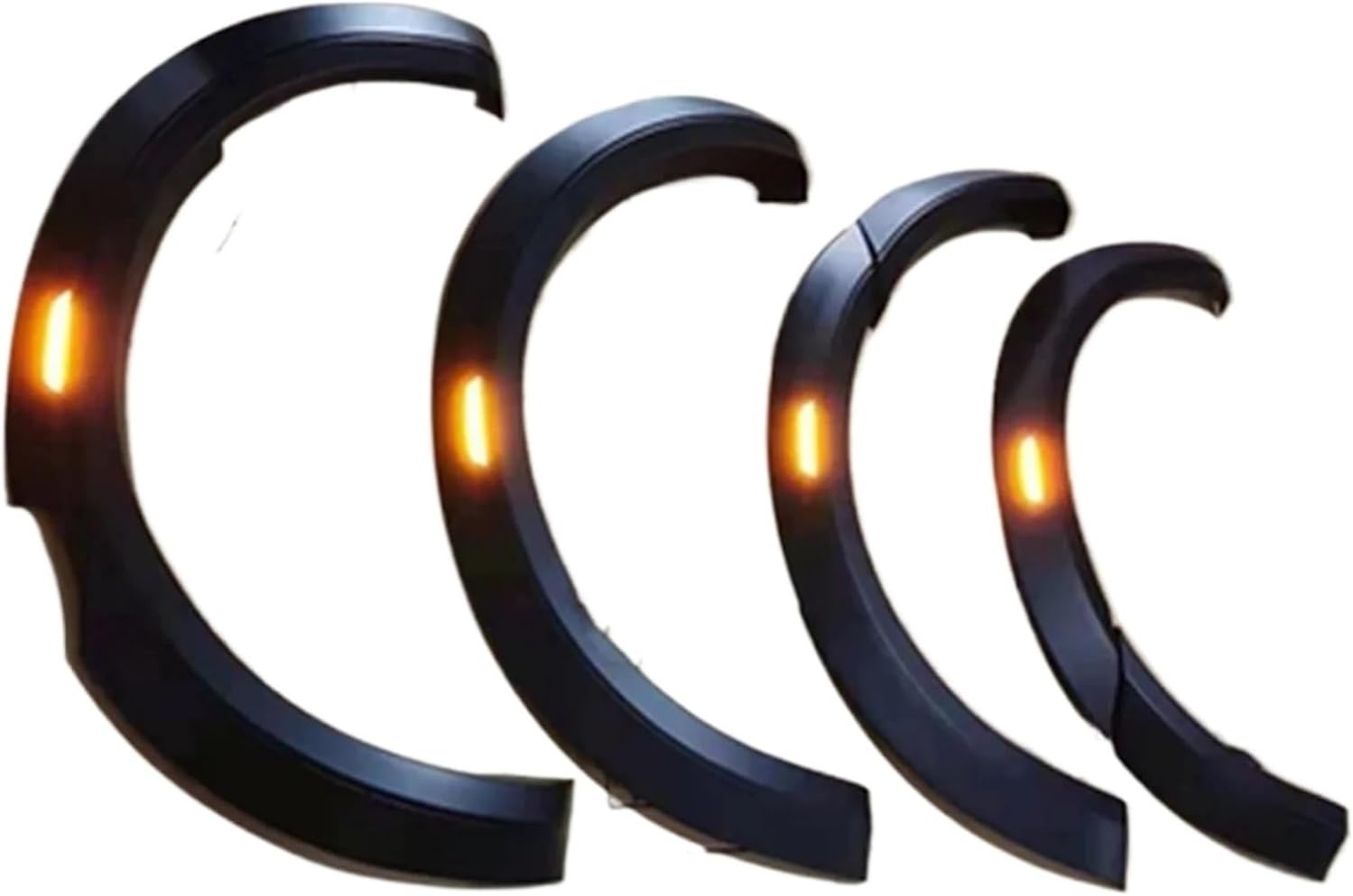 Compatible for Nissan NAVARA NP300 Car Fender Flares Arch Wheel Eyebrow Protector Mudguard Fender Wheel Protector Guard with Turn Signal(with Light)