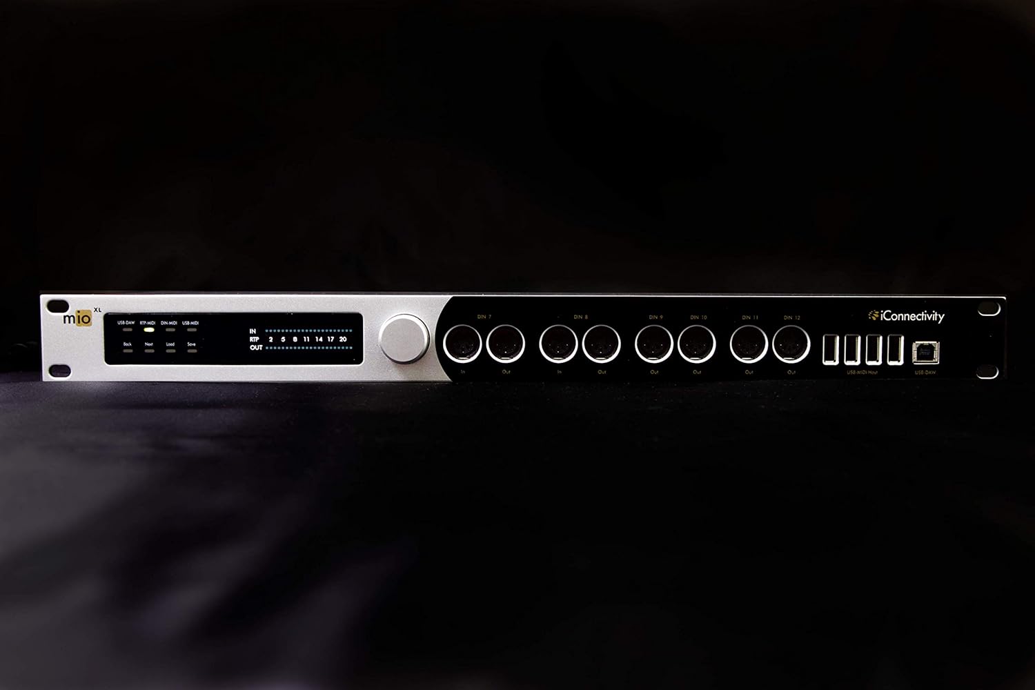 iConnectivity Interface with 8 in x 12 Out 5-pin DIN-MIDI Ports (mioXL)