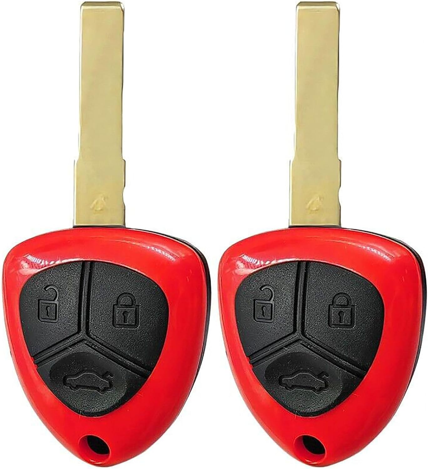 2X New Quality Replacement Key Fob Remote Compatible with & Fit for Ferrari Vehicles - MPN 012432TRWS46E-01