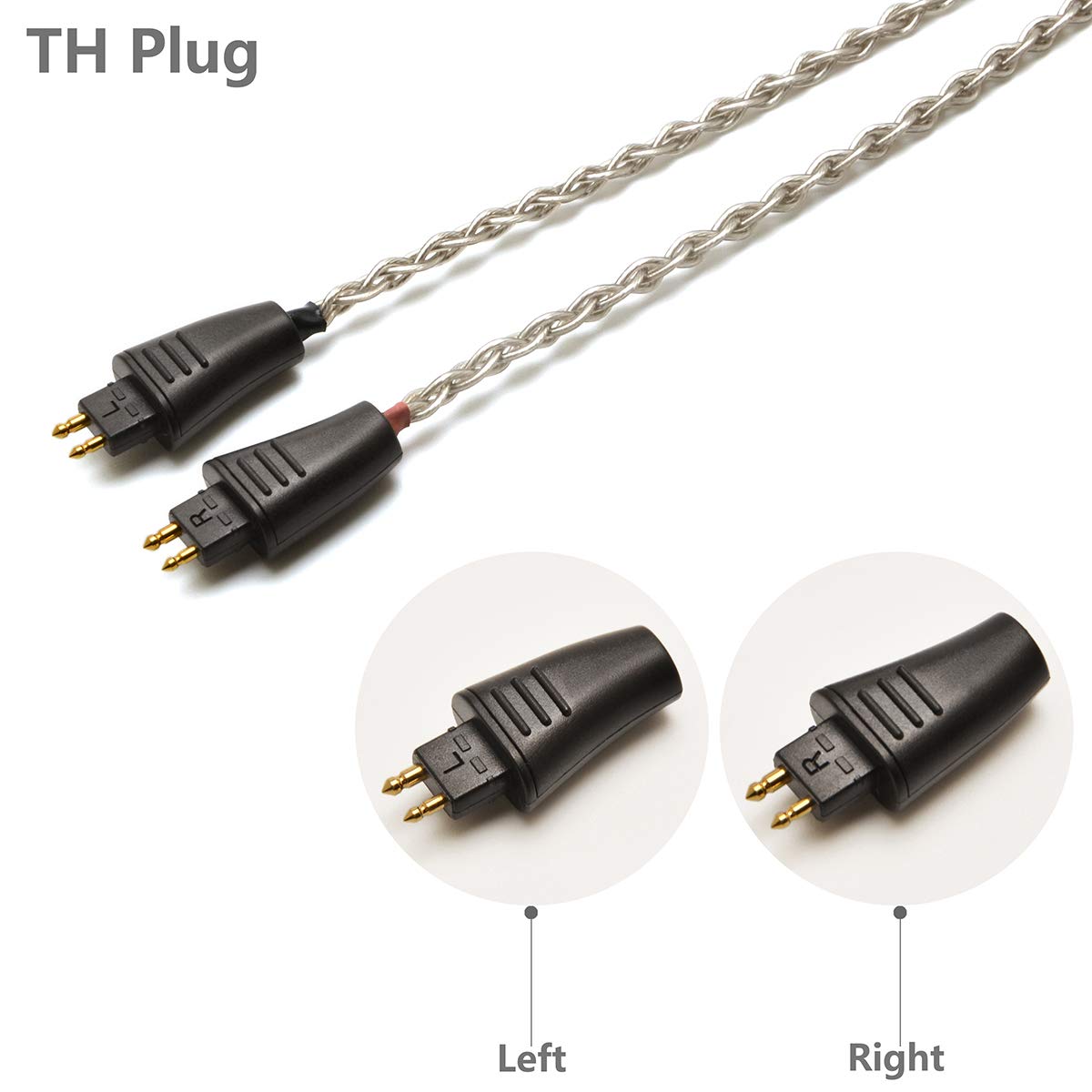 6N Single Crystal Silver Upgrade Headphones Cable 4Pin XLR/2.5mm/4.4mm Balanec Headphone Upgrade Cables for Fostex TH610 TH900 MK2 TH909 (2.5mm Plug)