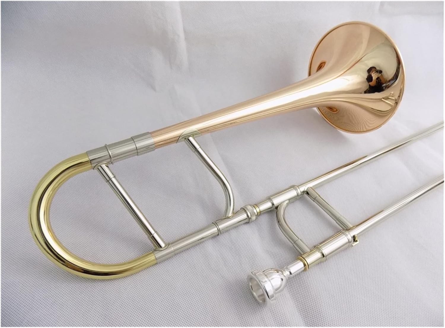 Student Trombone EB Alto Trombone Gold Brass Bell Lacquer with Case and Mouthpiece Brass Musical Instruments Trombone Kit