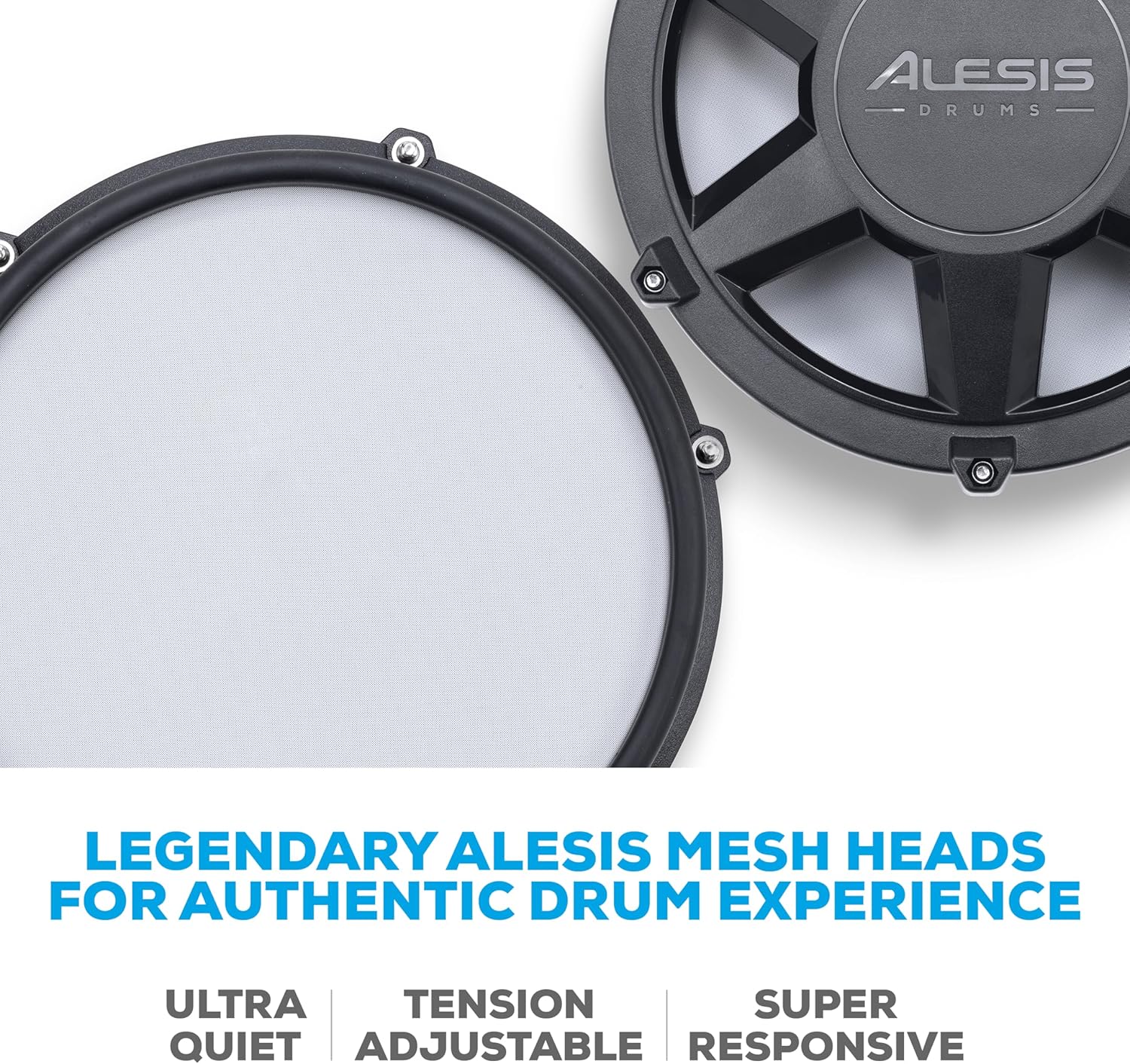 Alesis Nitro Max Kit Electric Drum Set with Quiet Mesh Pads, 10
