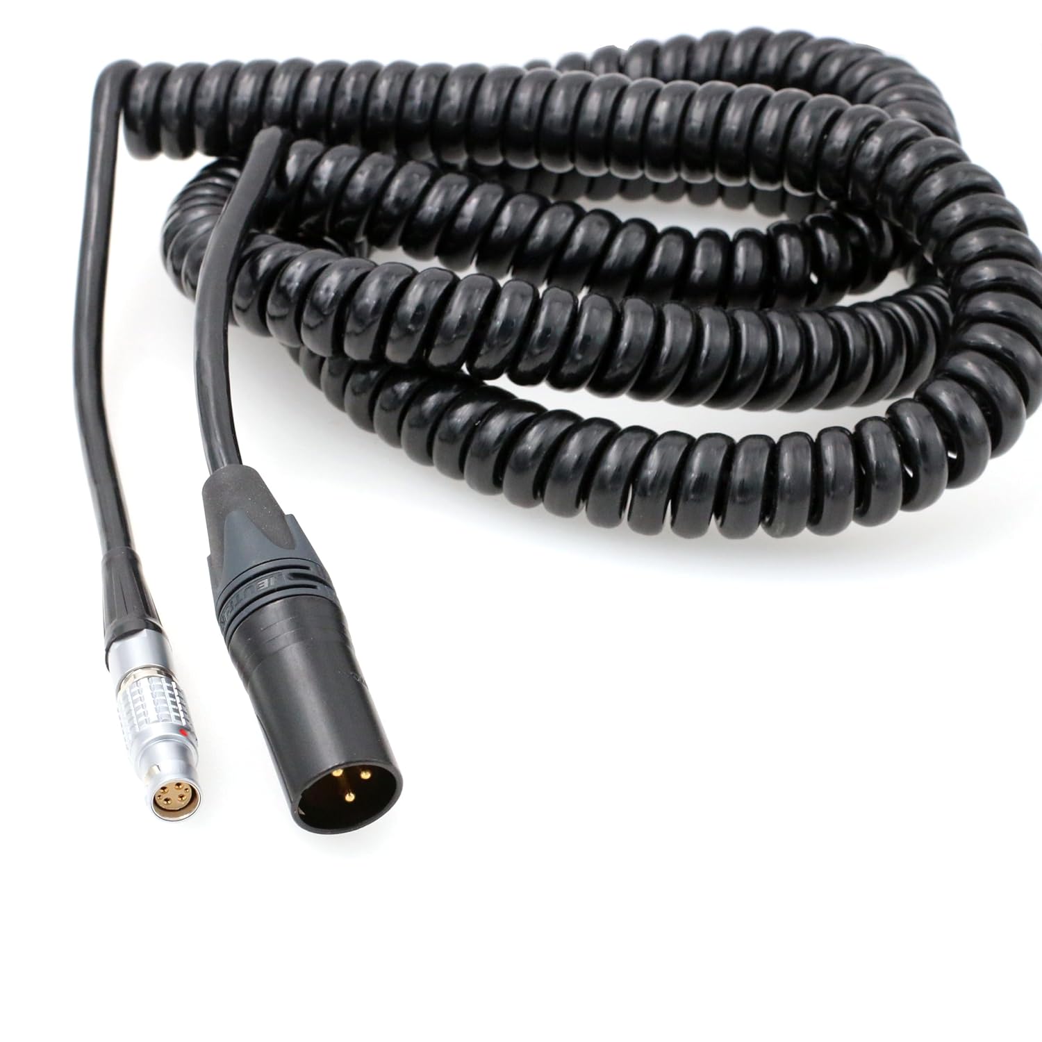 XLR 3 Pin Power Cable for RED Komodo-X V-Raptor Scarlet Epic Dragon-X DSMC2 DSMC3, DJI Ronin 4D Camera, Female 6-Pin, Coiled 9.84ft