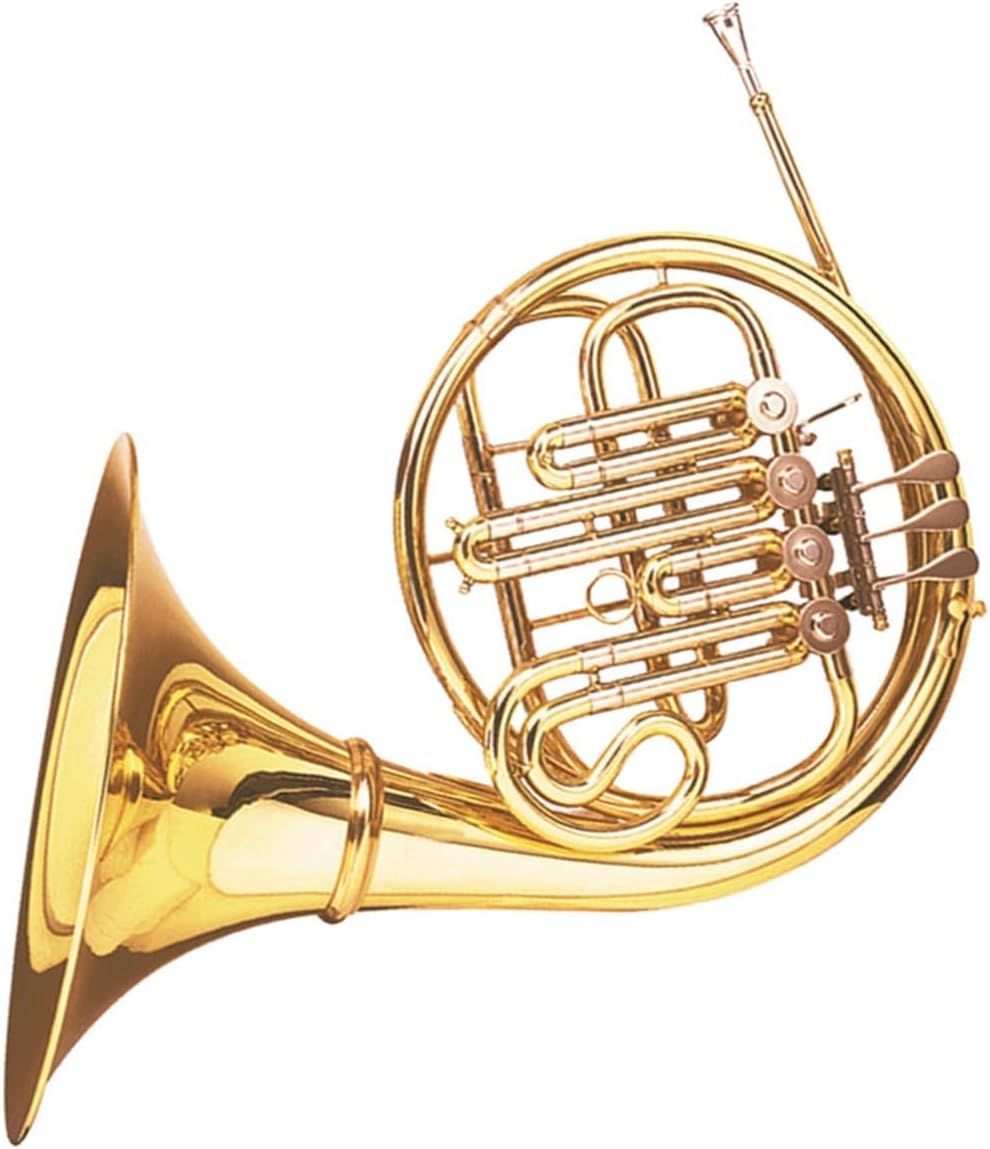 4 Key French Horn French Horn In B/F Key Double Row Four Key Split Wind Instrument Brass Lacquer Gold(Single row)