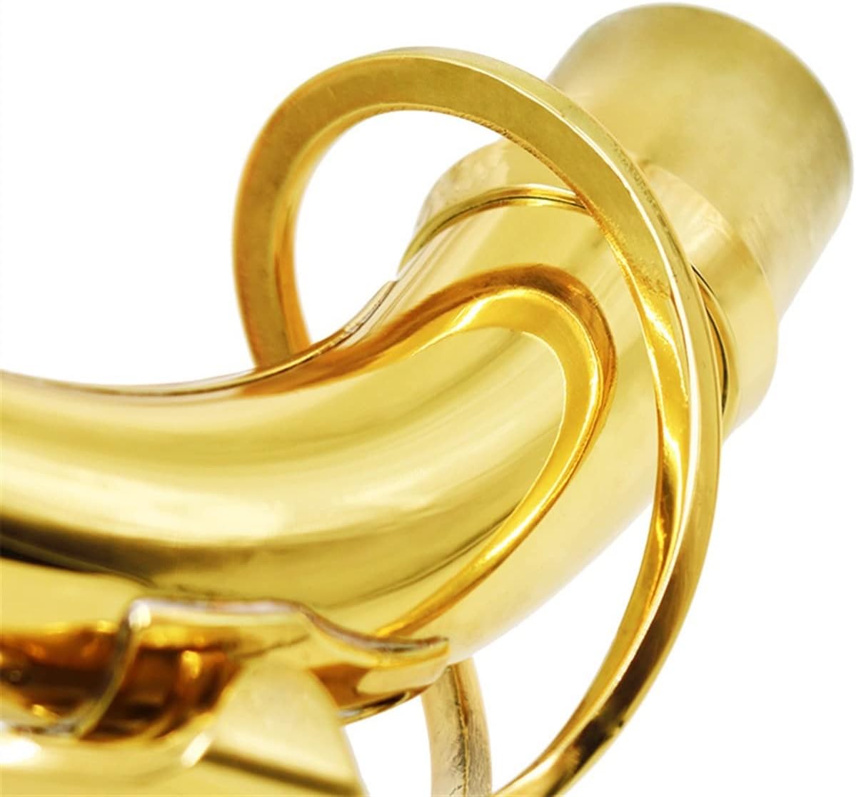 Saxophone Parts Alto Saxophone Neck Woodwind Instrument Accessories Golden Brass Bend Neck for Alto Sax Parts