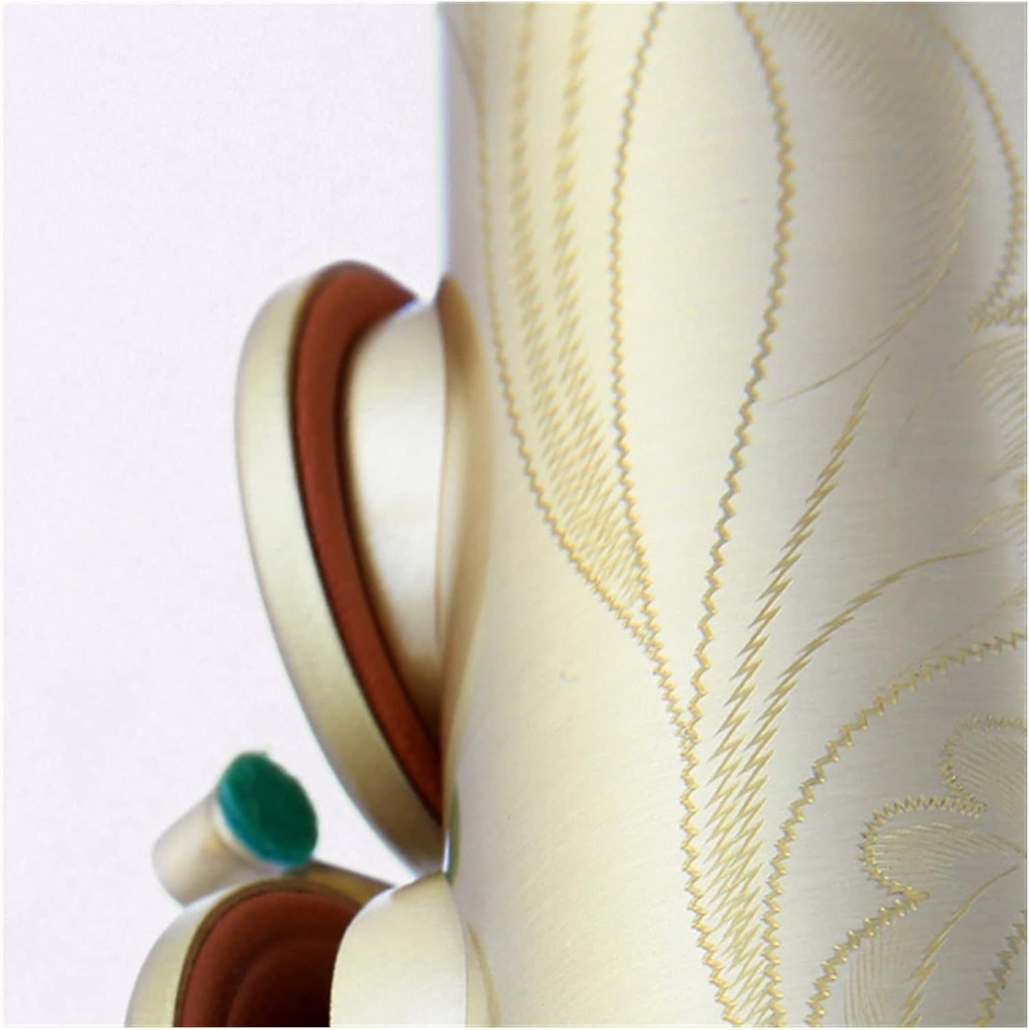 B-Flat Integrated Straight Saxophone/Wind Instrument Full Body Brushed