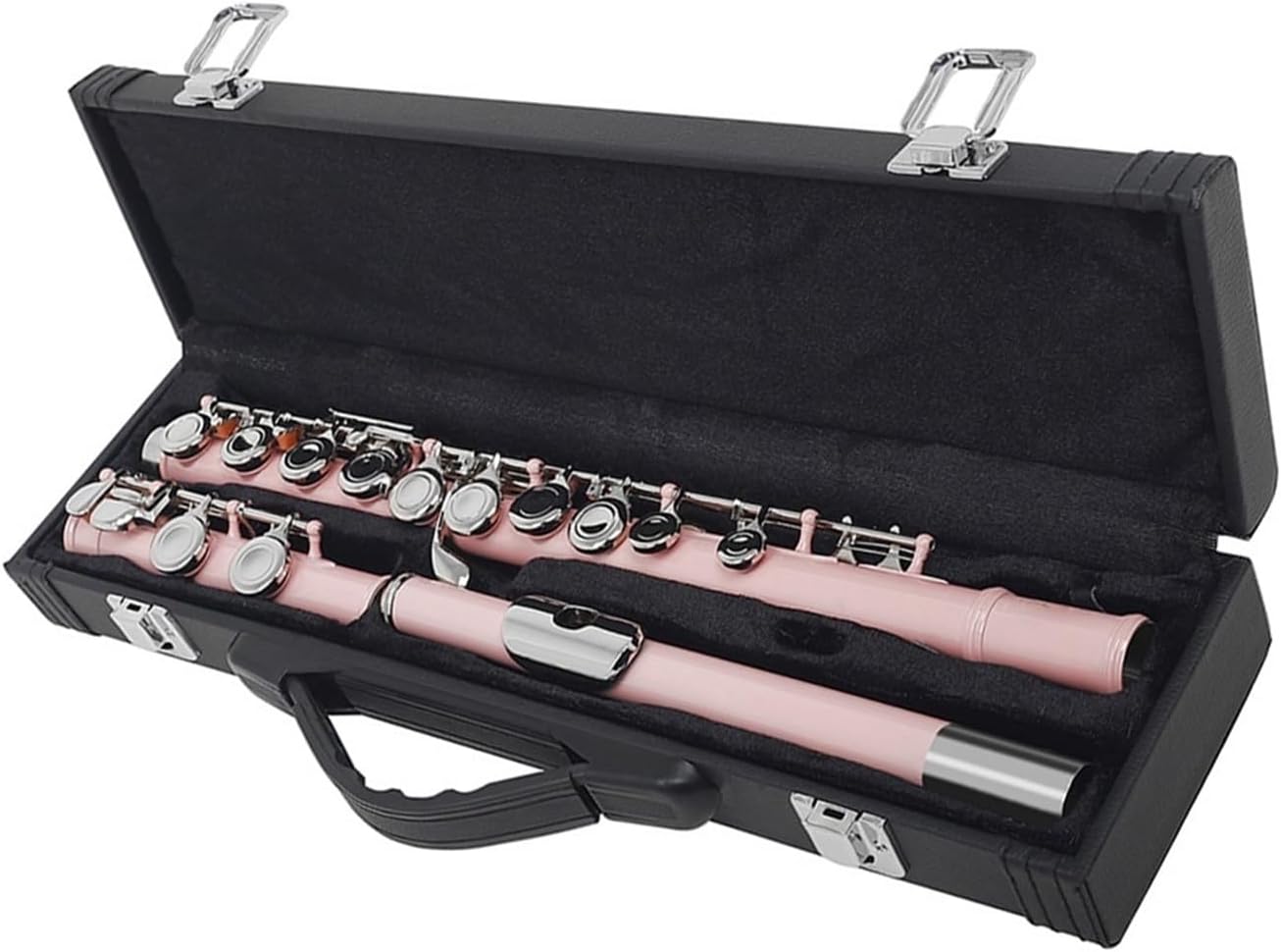 Flute 16 Holes Flute Closed Hole C Key Pink Professional Flute Concert with Box Woodwind Musical Instrument Flutes Musical Instruments