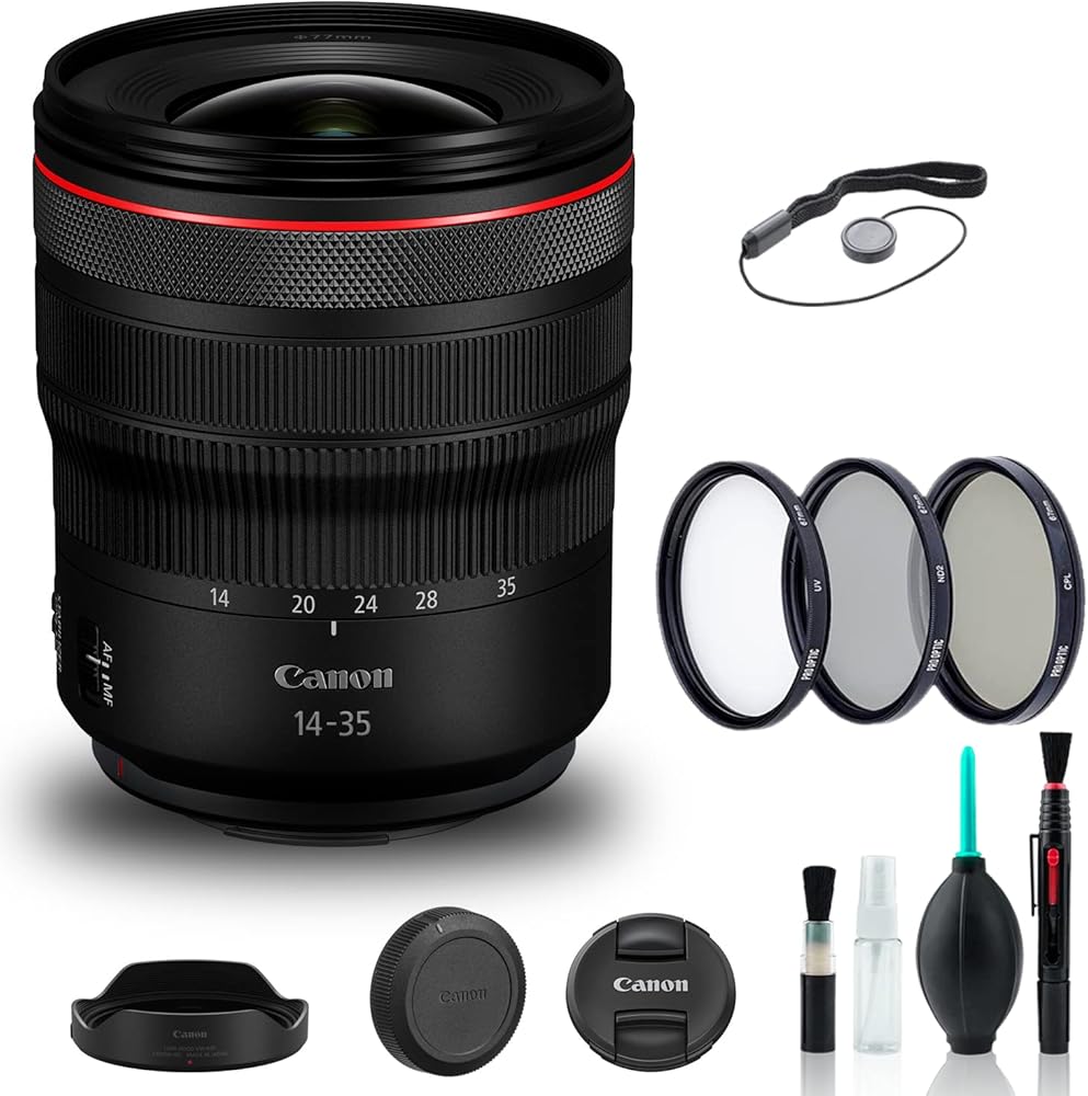 Canon RF 14-35mm f/4L is USM Lens (4857C002) + Filter Kit + Cap Keeper + Cleaning Kit + More (Renewed)