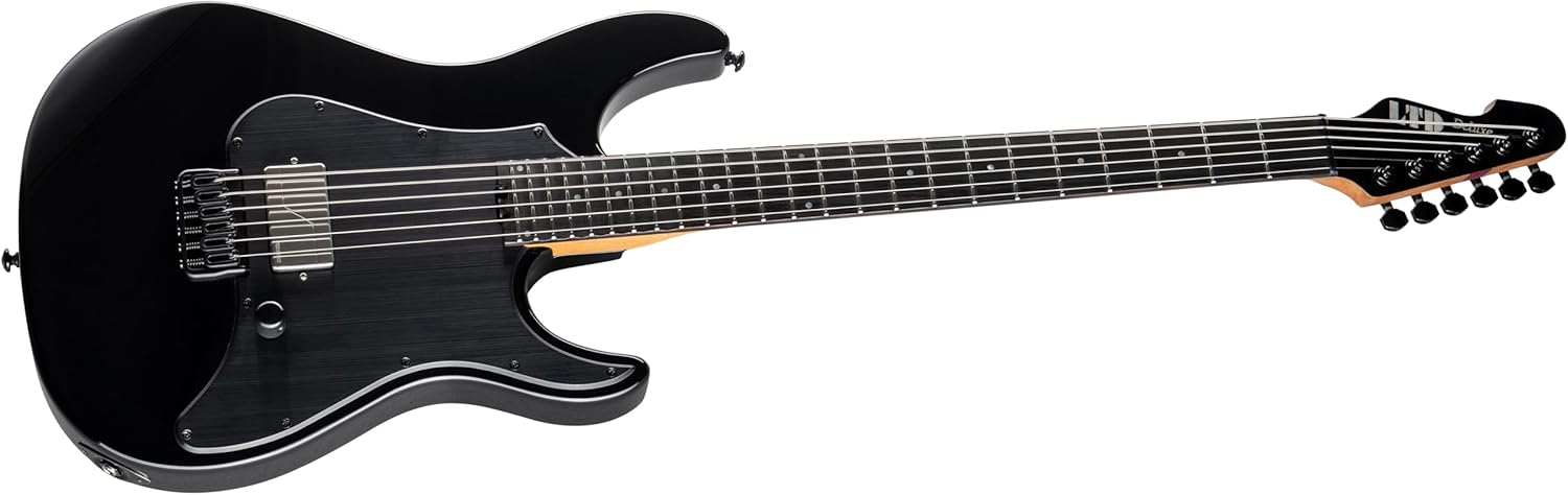 ESP 6 String LTF SN-1 Baritone Guitar, Black, Right, (LSN1BHTBLK)