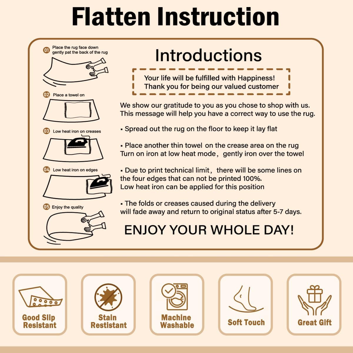 Drum Kit Rug 5x6'6'',Rock Music Themed Decorative Area Rug for Women Adults Men Teens,Rose Flowers Pink Non Slip Washable Decor Carpet for Indoor Outdoor