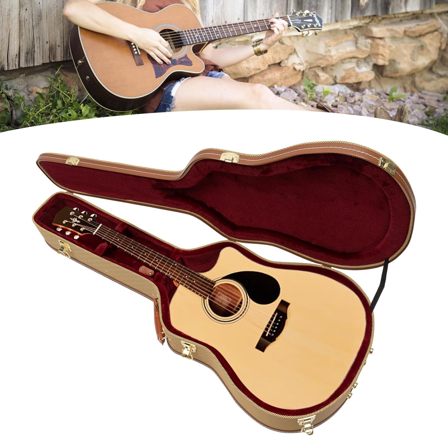 Wooden Electric Guitar Hard Case for Les Paul - 41