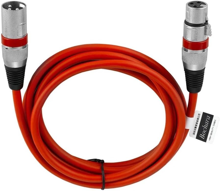 3 Pin XLR Cable Male to Female M/F Audio Cable Foil + Braided Shield for Microphone Mixer Amplifier Stage Light 8-Pack(2m)