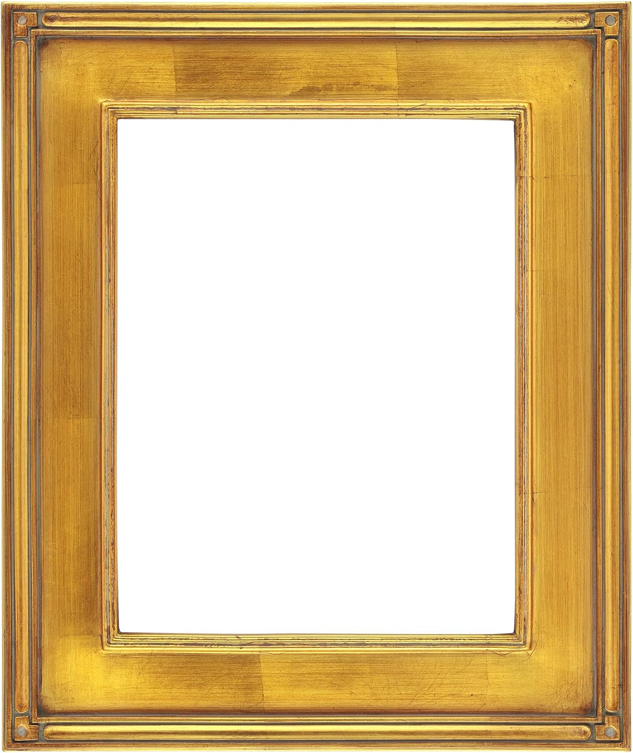 Creative Mark Plein Air Museum Collection De Stijl Open Back Art Frame - 11x14-6 Pack Gold - Art Deco Wood Composition Hand-Leafed Museum-Quality Closed-Corner | Does Not Include Glass or Backing