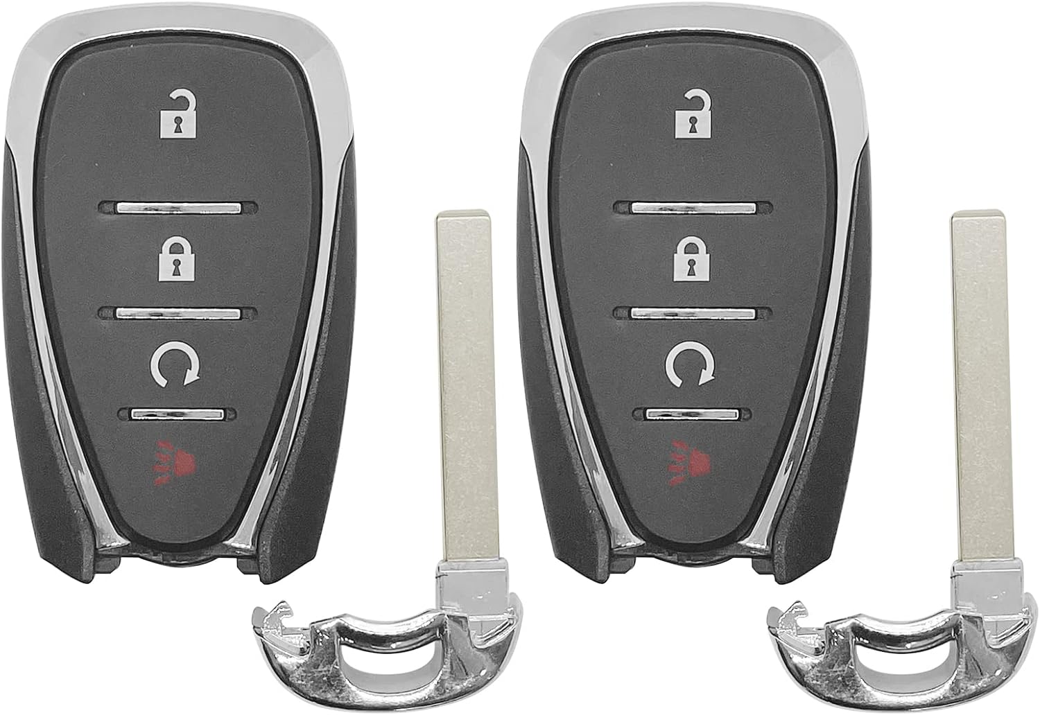 AutoKeyMax Replacement for 4 Button Car Key for 2018 2019 2020 Equtinox Trax Sonic Bolt Remote Fccid:HYQ4AA 13585722 (2)