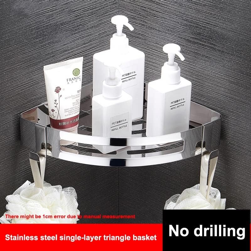 VIDI Layers Corner Shower Shelf Bathroom Shampoo Holder Stainless Steel Punch Free Kitchen Tripod Stand
