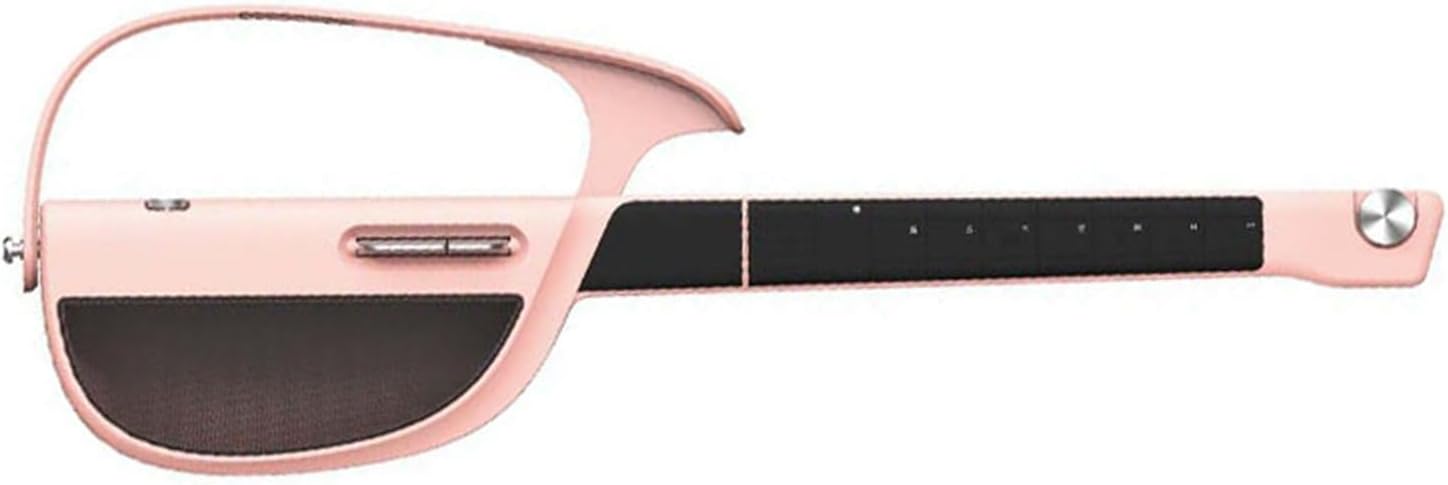 Bewinner Smart Stringless Electric Guitar, Fusion Accompaniment Guitar with Earphone Jack, Automatic Playing Chord Accompaniment, Playing and Singing One Person Band (Pinkish)