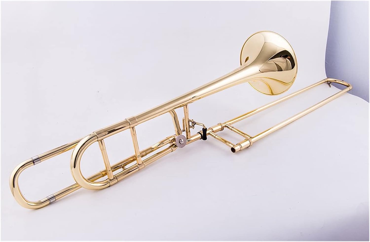 Student Trombone Professional Tenor Trombone B Flat Turn F Transposition Trombone Lacquer Gold Brass with Mouthpiece Accessorie Trombone Kit