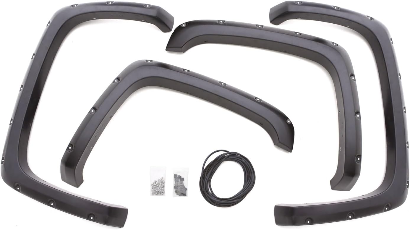 Lund RX113T Elite Series Black Rivet Style Textured Fender Flare - 4 Piece