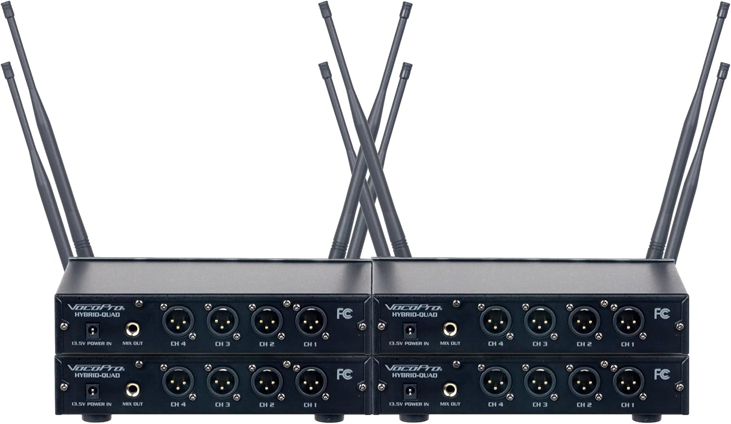 VocoPro 16 Channel UHF Wireless Headset & Lapel Mic System with Mic-On-Chip Technology, Black, 14.00 x 18.00 x 24.00