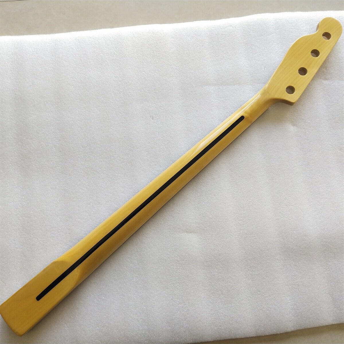 DIY Bass Guitar Neck Maple 20 Fret 34Inch Fingerboard Black Block Inlay Gloss Durable