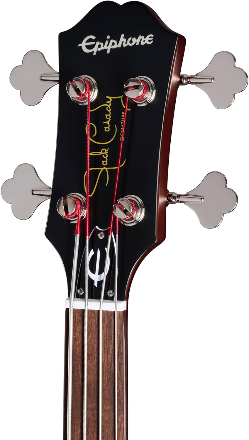 Epiphone Jack Casady Fretless Bass, Aged Royal Tan with Bag