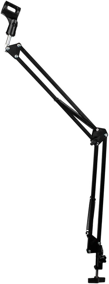 Audio-Technica AT2050 Multi-Pattern Condenser Microphone Bundled with Microphone Arm + Wind Screen Pop Filter + 20-Feet XLR Cable + Cleaning Cloth (5 Items)