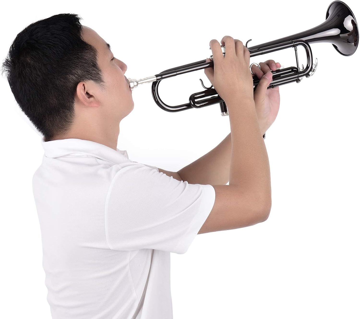 LeSage Student Trumpets Standard Bb Brass Trumpet for Beginner Black Trumpet b Flat with 7c Mouthpiece