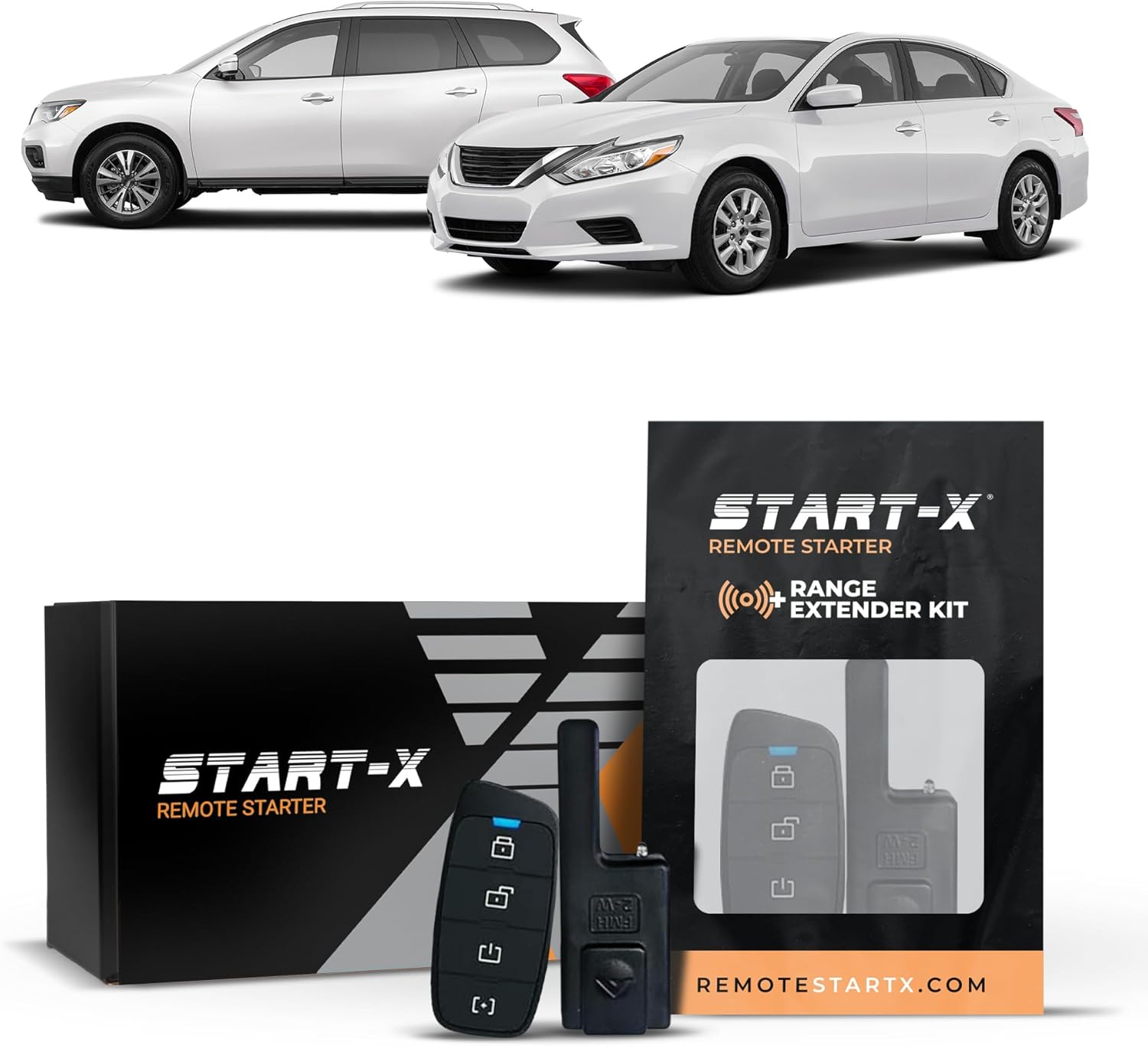 Start-X Remote Starter Kit + 3000ft 2 Way Range Extender for Nissan Altima (2013-2018), Maxima (2016-2023), Murano (2015-2023), Pathfinder (2013-2020) Vehicles with Push-to-Start Ignition