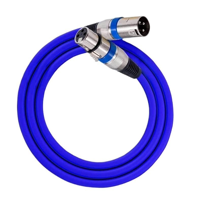 3Pin Mixer Audio Cable XLR AUX Shielded an/*ti-Interference 100/180cm XLR Male to Female Microphone AUX Cord(Blue,20m)