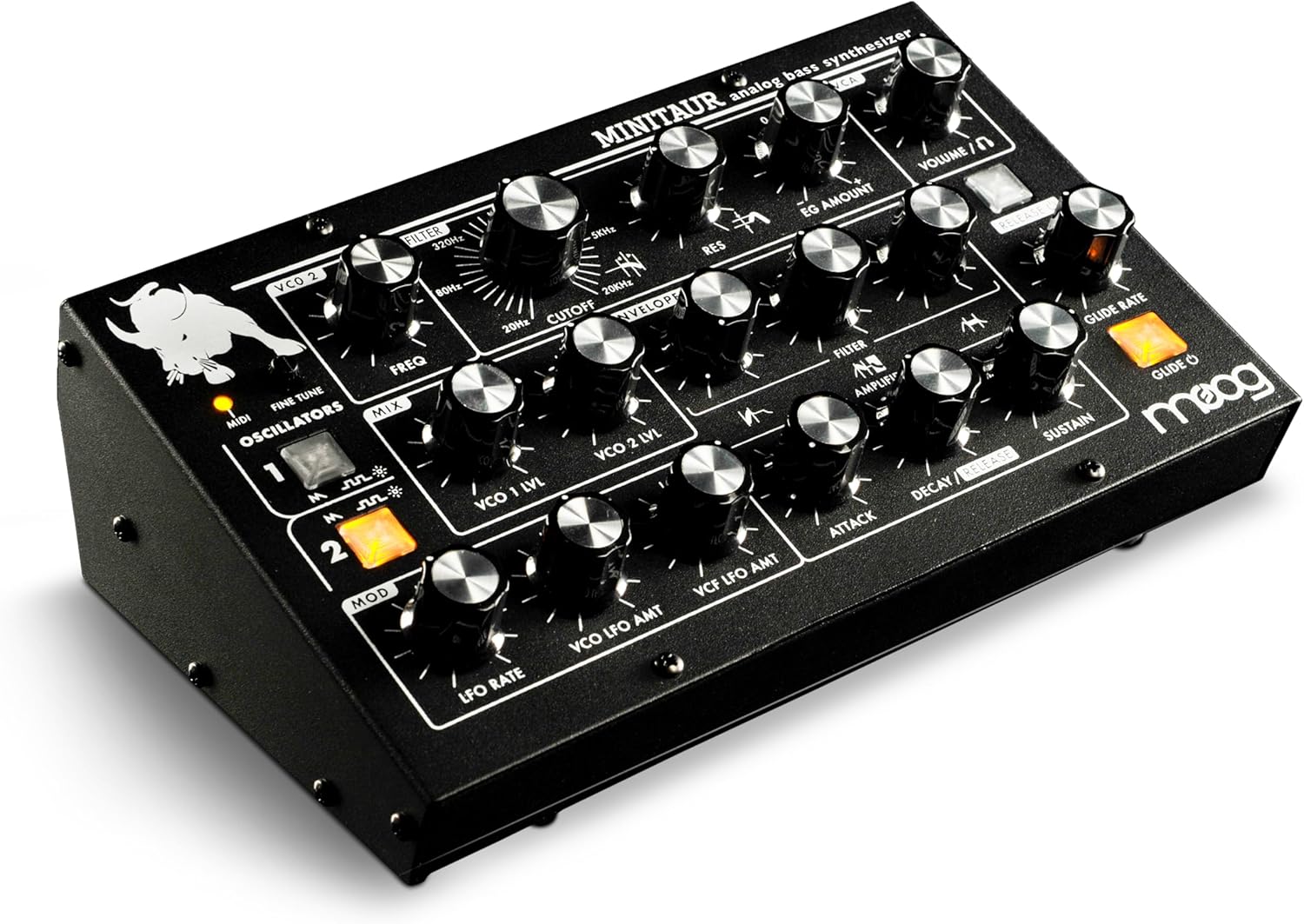MOOG Minitaur - Analog Bass Synthesizer Module with Headphone Amp, 128 Presets, Software Editor