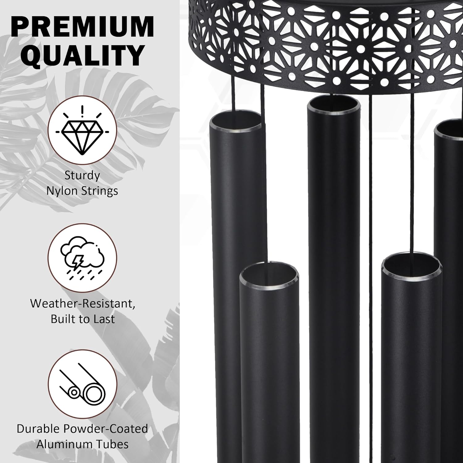Vanquer Large Wind Chimes for Outside Deep Tone - 48'' Wind Chimes Outdoor Clearance, Deep Tone, Windchimes Outdoors, Memorial, Sympathy Gift, Garden Patio Yard, Home Décor