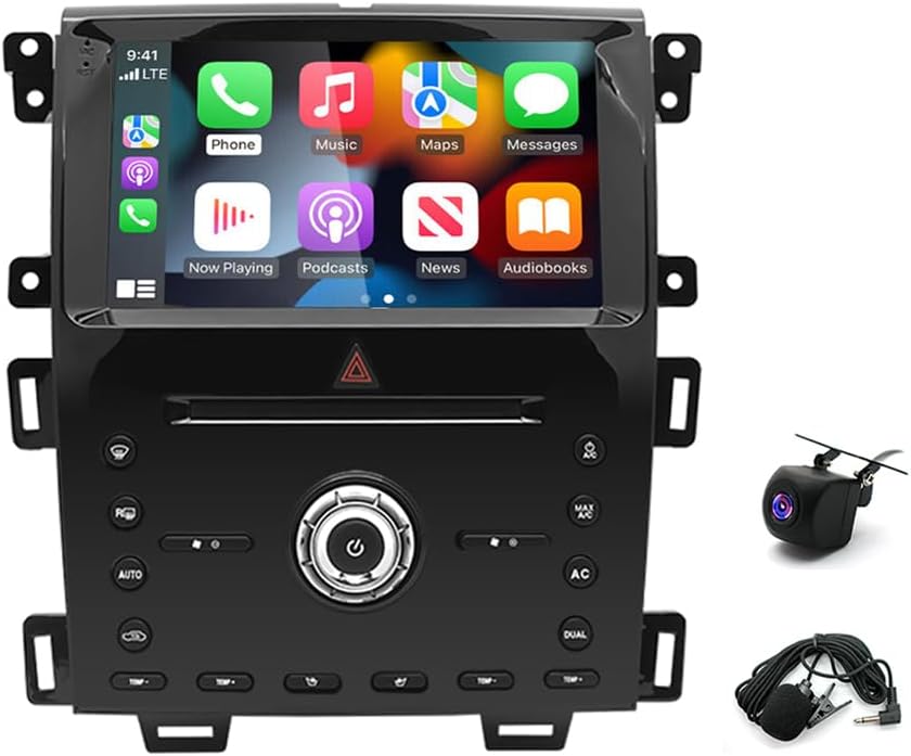 ikasus 9 Inch Touchscreen Car Audio Receivers Android Radio for Fo-rd EDG-e 2010-2015, 2+32G Car Stereo with Carplay/Android Auto Mirror Link GPS Navigation Player Bluetooth GPS WiFi Backup Camera